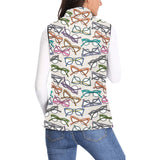 Sun Glasses Pattern Print Design 01 Women's Padded Vest