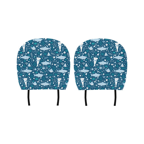 Cute shark pattern Car Headrest Cover