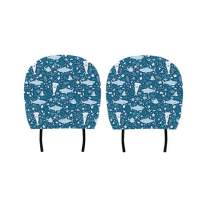 Cute shark pattern Car Headrest Cover