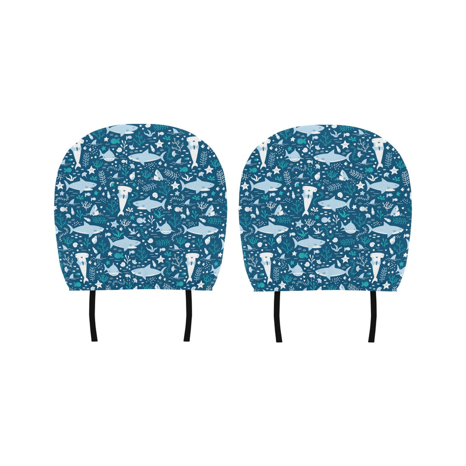 Cute shark pattern Car Headrest Cover
