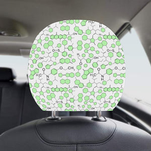 Chemistry Periodic Table Pattern Print Design 03 Car Headrest Cover