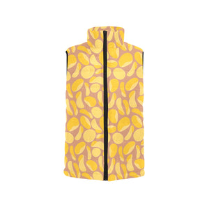 Potato Chips Pattern Print Design 01 Women's Padded Vest