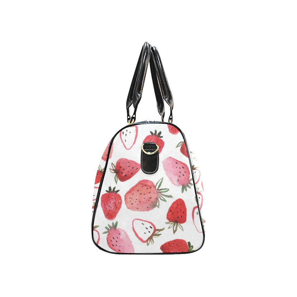watercolor hand drawn beautiful strawberry pattern Travel Bag