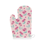 Cute little mermaid pattern Heat Resistant Oven Mitts