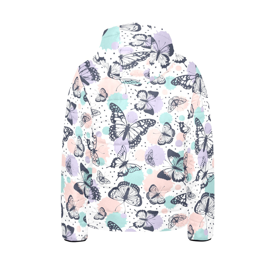 Butterfly pattern Kids' Boys' Girls' Padded Hooded Jacket