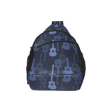 Blue Theme guitar pattern All Over Print Chest Bag