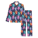 Pineapples pattern zigzag background Men's Long Pajama Set