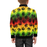 Canabis Marijuana Weed Pattern Print Design 03 Kids' Boys' Girls' Bomber Jacket