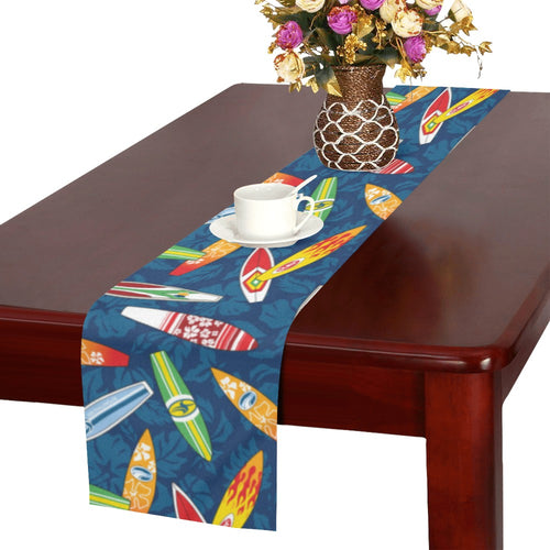 Surfboard Pattern Print Design 01 Table Runner