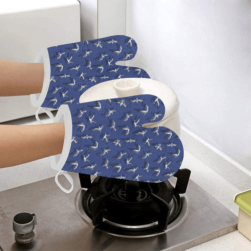 Seagull Pattern Print Design 03 Heat Resistant Oven Mitts