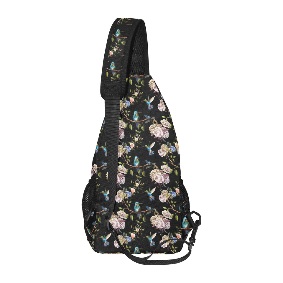 Hummingbird Pattern Print Design 03 All Over Print Chest Bag