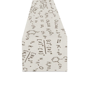 Chemistry Periodic Table Pattern Print Design 04 Table Runner