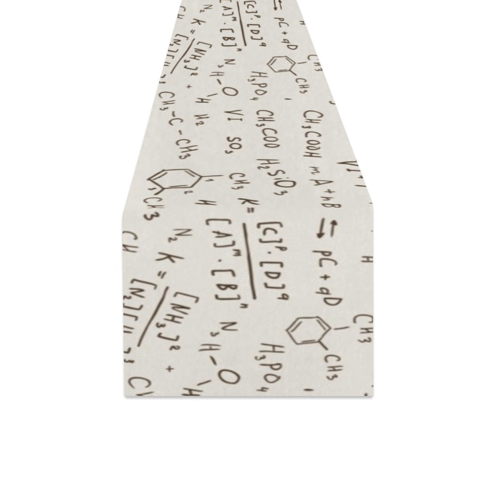 Chemistry Periodic Table Pattern Print Design 04 Table Runner