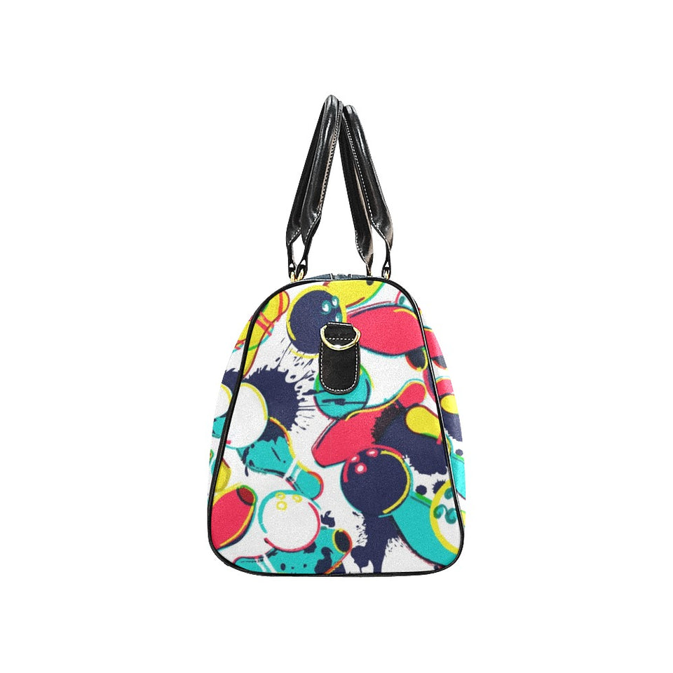 watercolor bowling ball pins Travel Bag