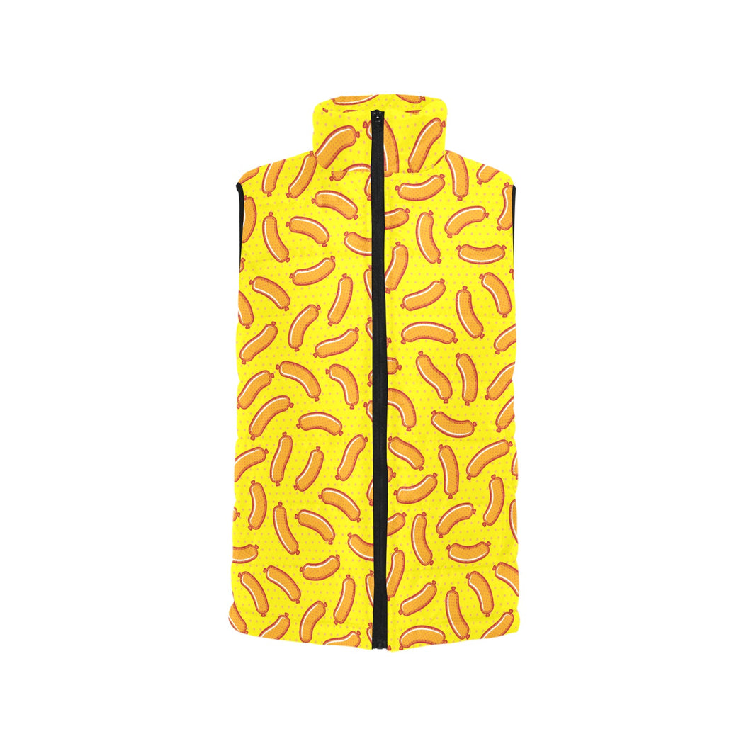 Sausage Pattern Print Design 01 Men's Padded Vest
