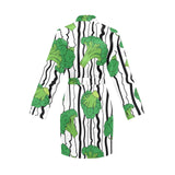 Cool Broccoli pattern Women's Long Sleeve Belted Night Robe