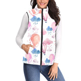 Watercolor air balloon cloud pattern Women's Padded Vest