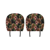 Horse head wild roses pattern Car Headrest Cover