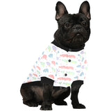 Hippopotamus Pattern Print Design 03 All Over Print Pet Dog Round Neck Fuzzy Shirt