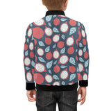 dragon fruits dark blue background Kids' Boys' Girls' Bomber Jacket