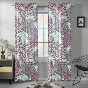 Spider web cobweb design color pattern Gauze Curtain