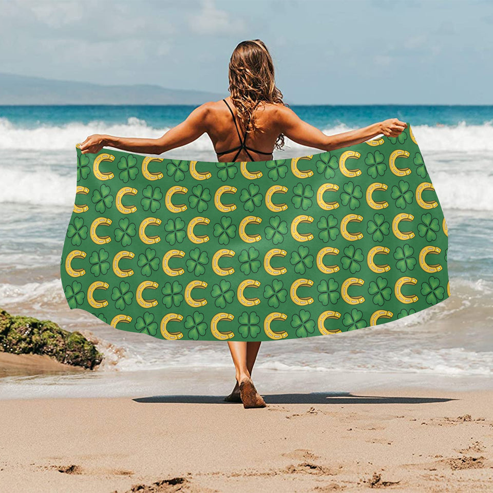 Horseshoes Pattern Print Design 05 Beach Towel