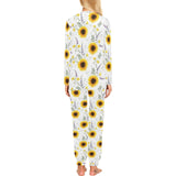 beautiful sunflowers pattern Women's All Over Print Pajama Set