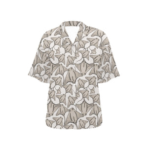 Stingray Pattern Print Design 05 Women's All Over Print Hawaiian Shirt