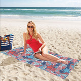 Hand drawn colorful starfish Beach Towel