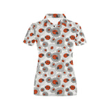 Ladybug Pattern Print Design 05 Women's All Over Print Polo Shirt