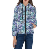 Shell design pattern Women's Padded Hooded Jacket