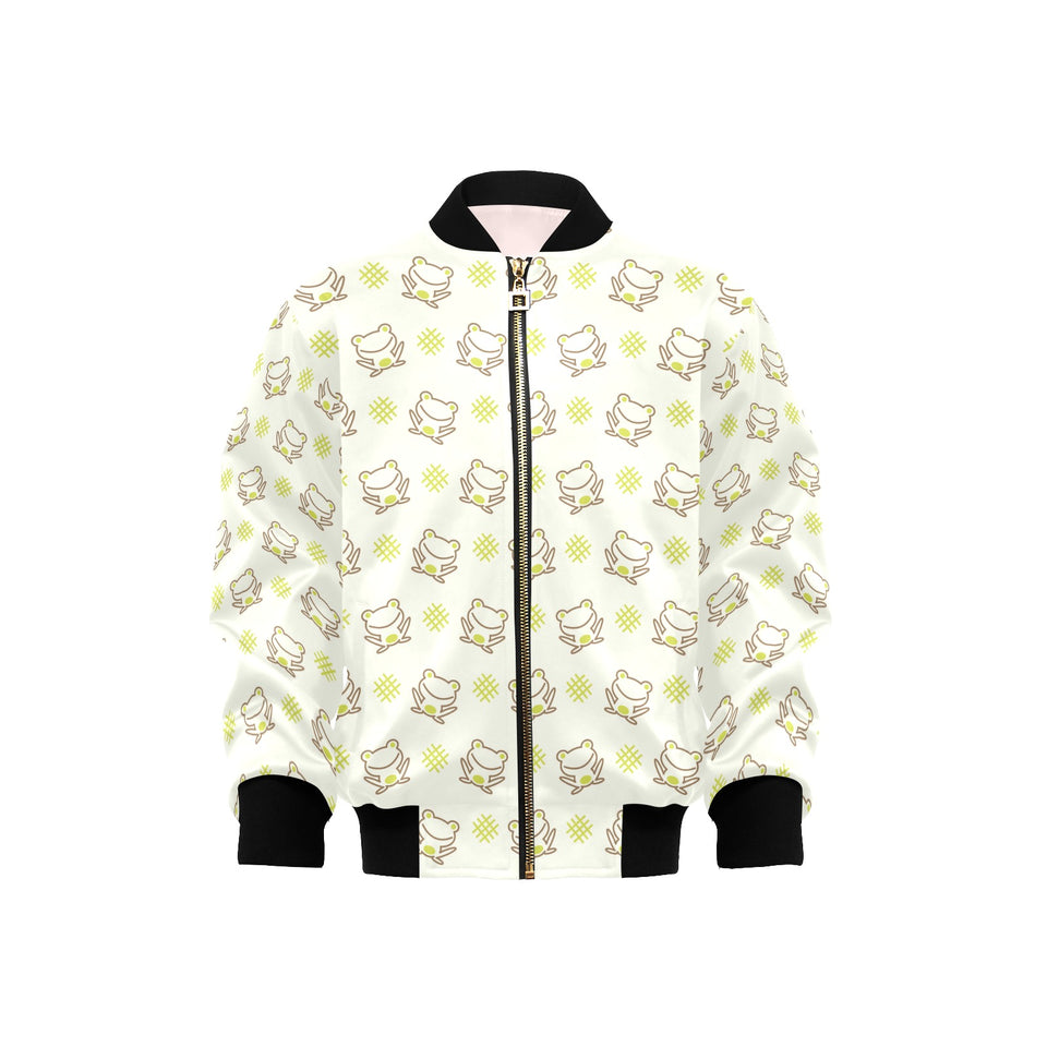 Cute cartoon frog baby pattern Kids' Boys' Girls' Bomber Jacket