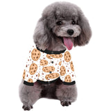 chocolate chip cookie pattern All Over Print Pet Dog Round Neck Fuzzy Shirt