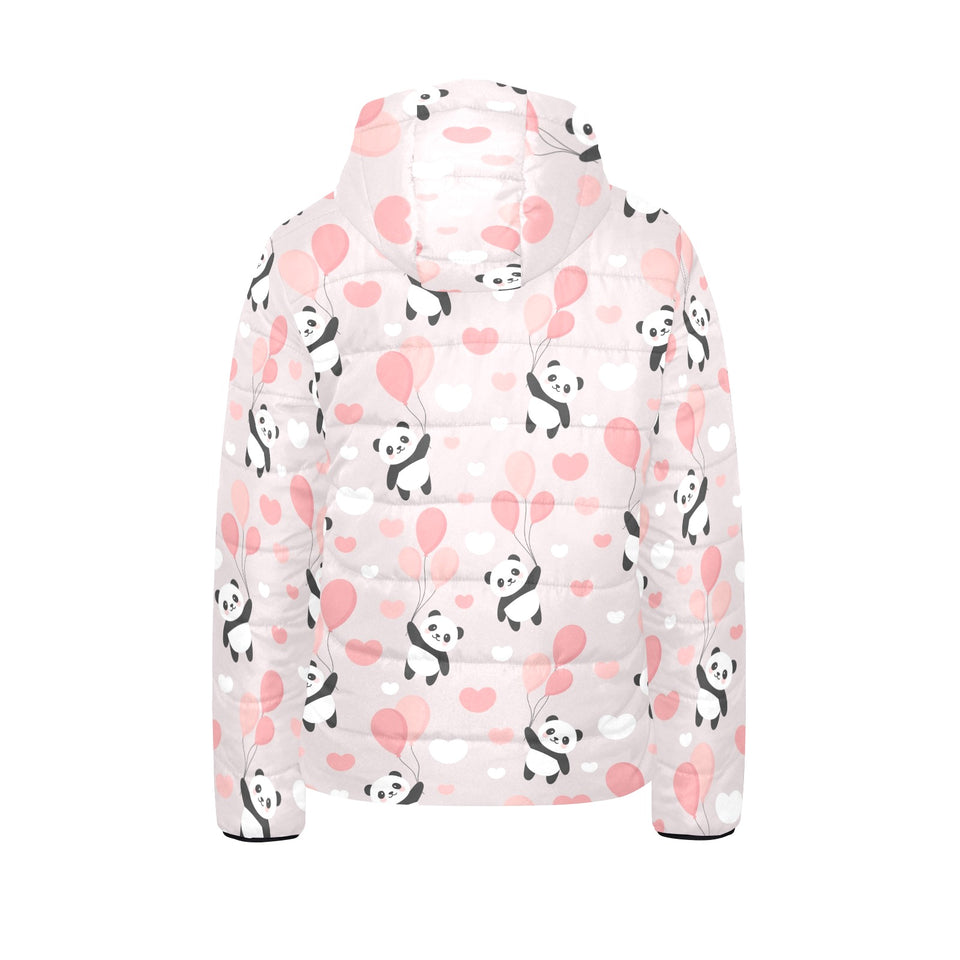 Cute panda ballon heart pattern Kids' Boys' Girls' Padded Hooded Jacket