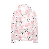 Cute panda ballon heart pattern Kids' Boys' Girls' Padded Hooded Jacket