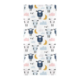 Cute sleeping sheep moon cloud pattern Beach Towel