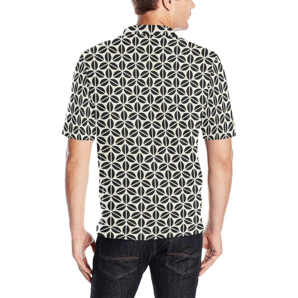Coffee bean abstract modern pattern Men's All Over Print Polo Shirt