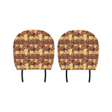 Camel polynesian tribal design pattern Car Headrest Cover