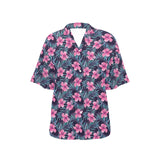 Hibiscus Pattern Print Design 05 Women's All Over Print Hawaiian Shirt