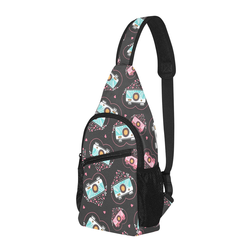 Camera Pattern Print Design 04 All Over Print Chest Bag