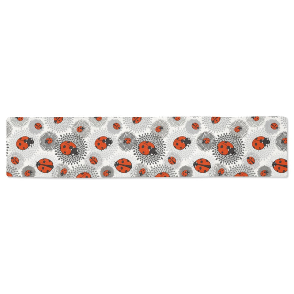Ladybug Pattern Print Design 05 Table Runner