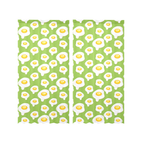 Fried Eggs Pattern Print Design 01 Gauze Curtain