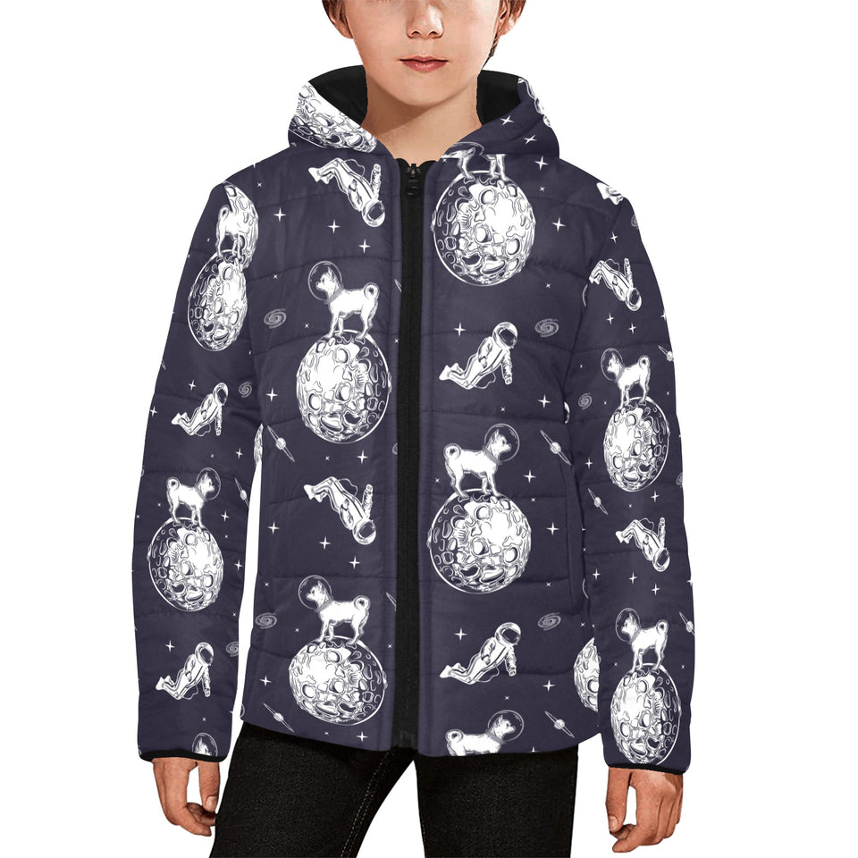Chihuahua space helmet. astronaut pattern Kids' Boys' Girls' Padded Hooded Jacket