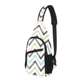 zigzag chevron paint pattern All Over Print Chest Bag