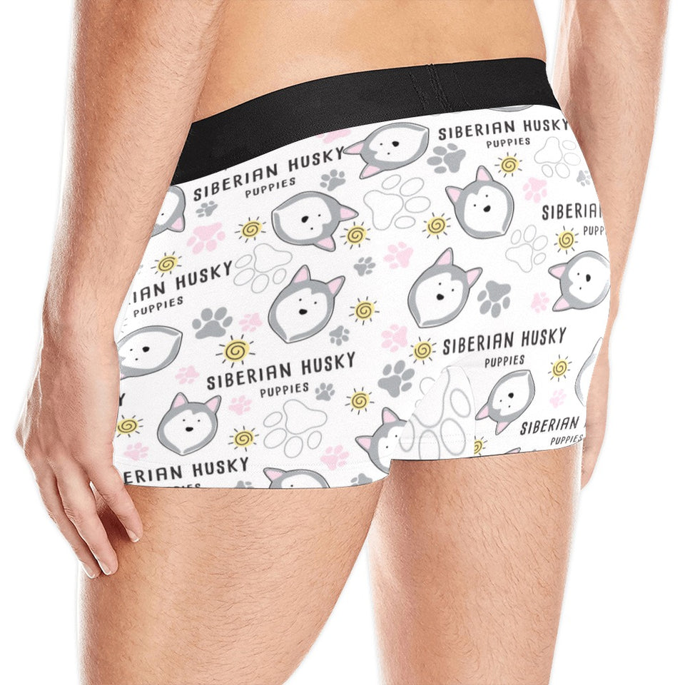 Siberian Husky design pattern Men's All Over Print Boxer Briefs Men's Underwear