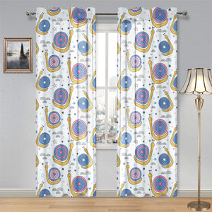 Snail Pattern Print Design 05 Gauze Curtain