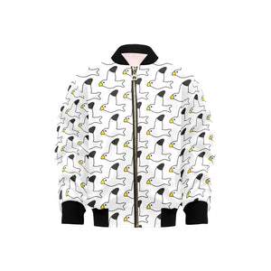 Seagull Pattern Print Design 05 Kids' Boys' Girls' Bomber Jacket