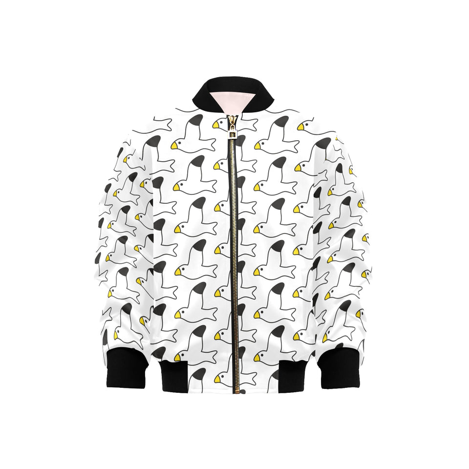 Seagull Pattern Print Design 05 Kids' Boys' Girls' Bomber Jacket