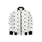 Seagull Pattern Print Design 05 Kids' Boys' Girls' Bomber Jacket