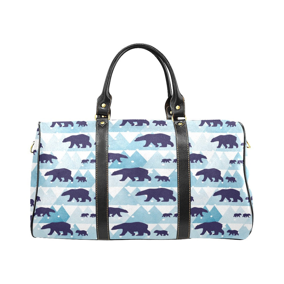polar bear winter snow pattern Travel Bag